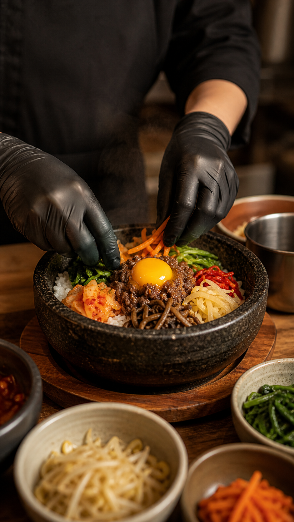Bibimbap behind the scenes visual example