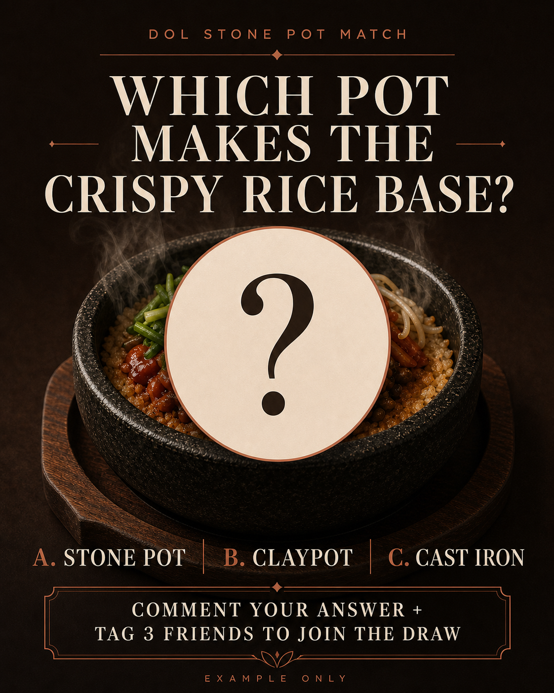 Stone Pot Match event poster example